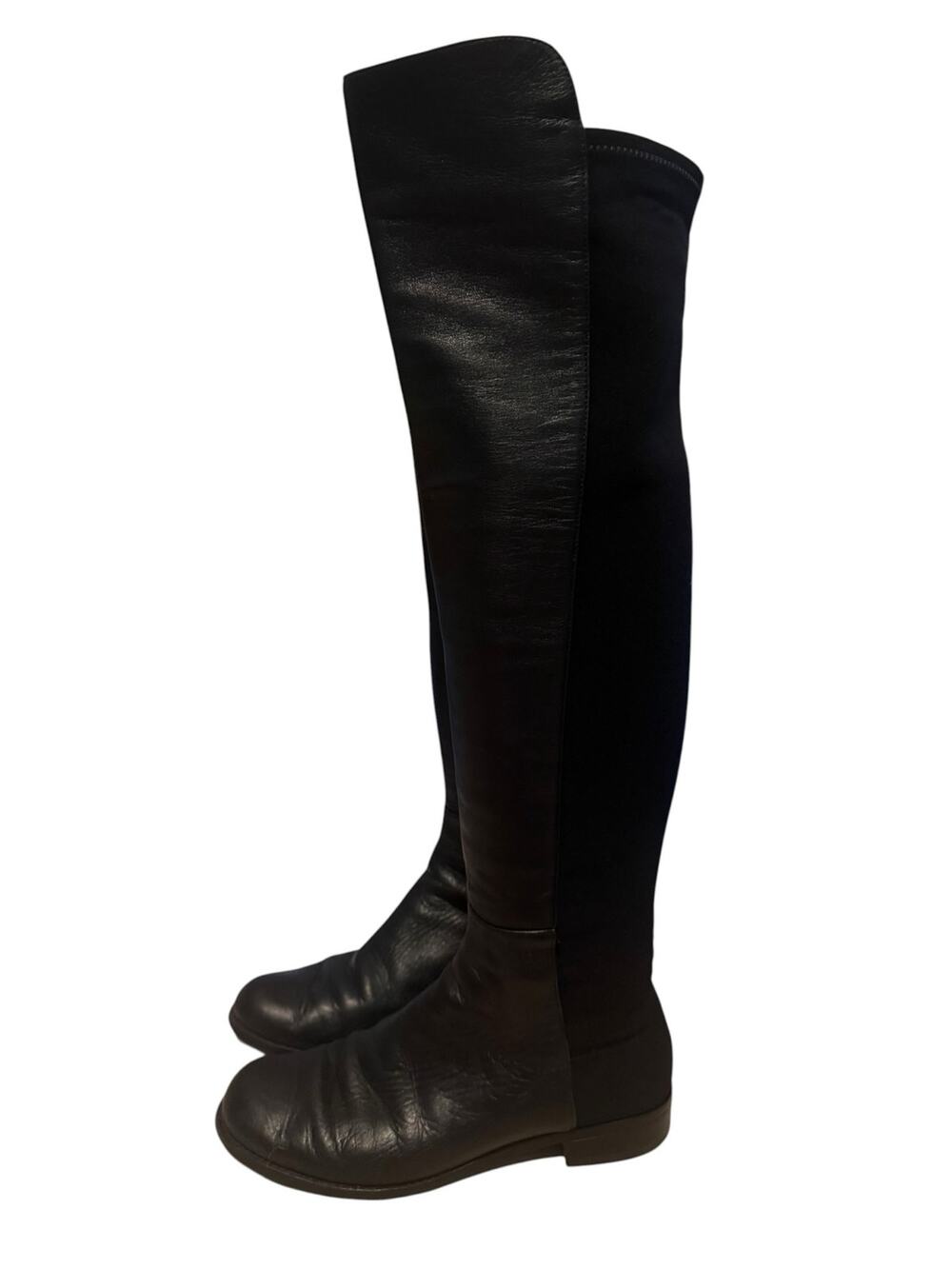 Stuart Weitzman 5050 Over The Knee Boots Black Nappa Leather Size 9
